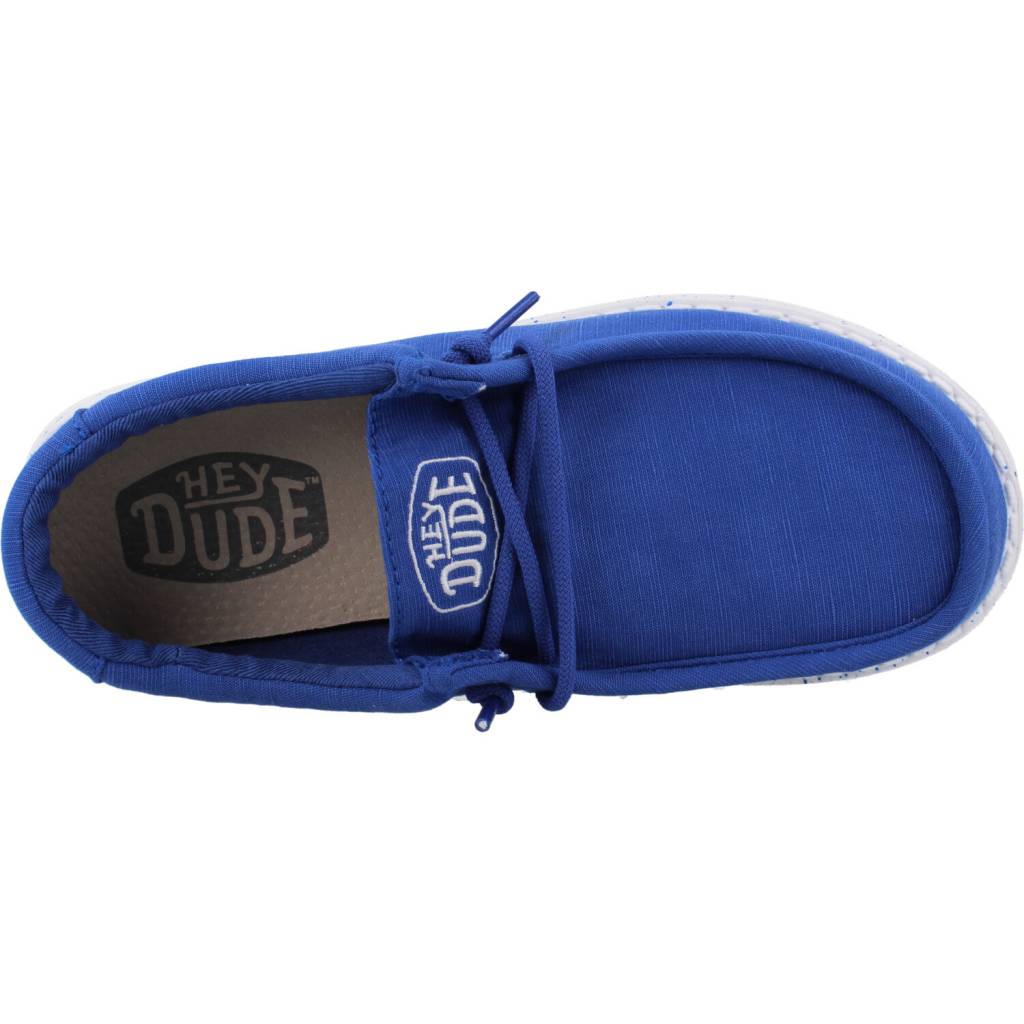 HEY DUDE WALLY YOUTH SLUB CANVAS en color AZUL (7)