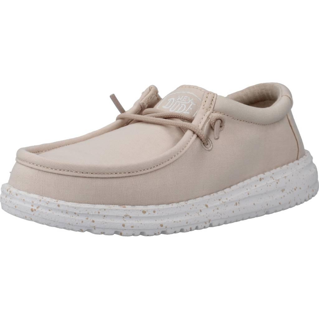 HEY DUDE WALLY YOUTH SLUB CANVAS en color NUDE (1)