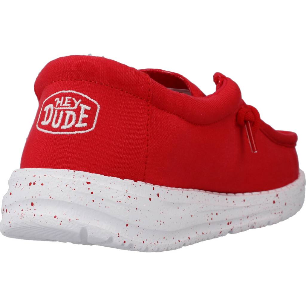 HEY DUDE WALLY YOUTH SLUB CANVAS en color ROJO (3)