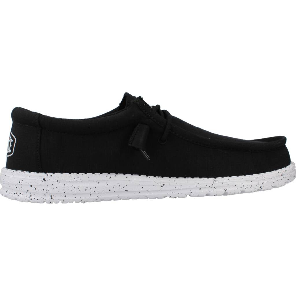 HEY DUDE WALLY SLUB CANVAS en color NEGRO (4)