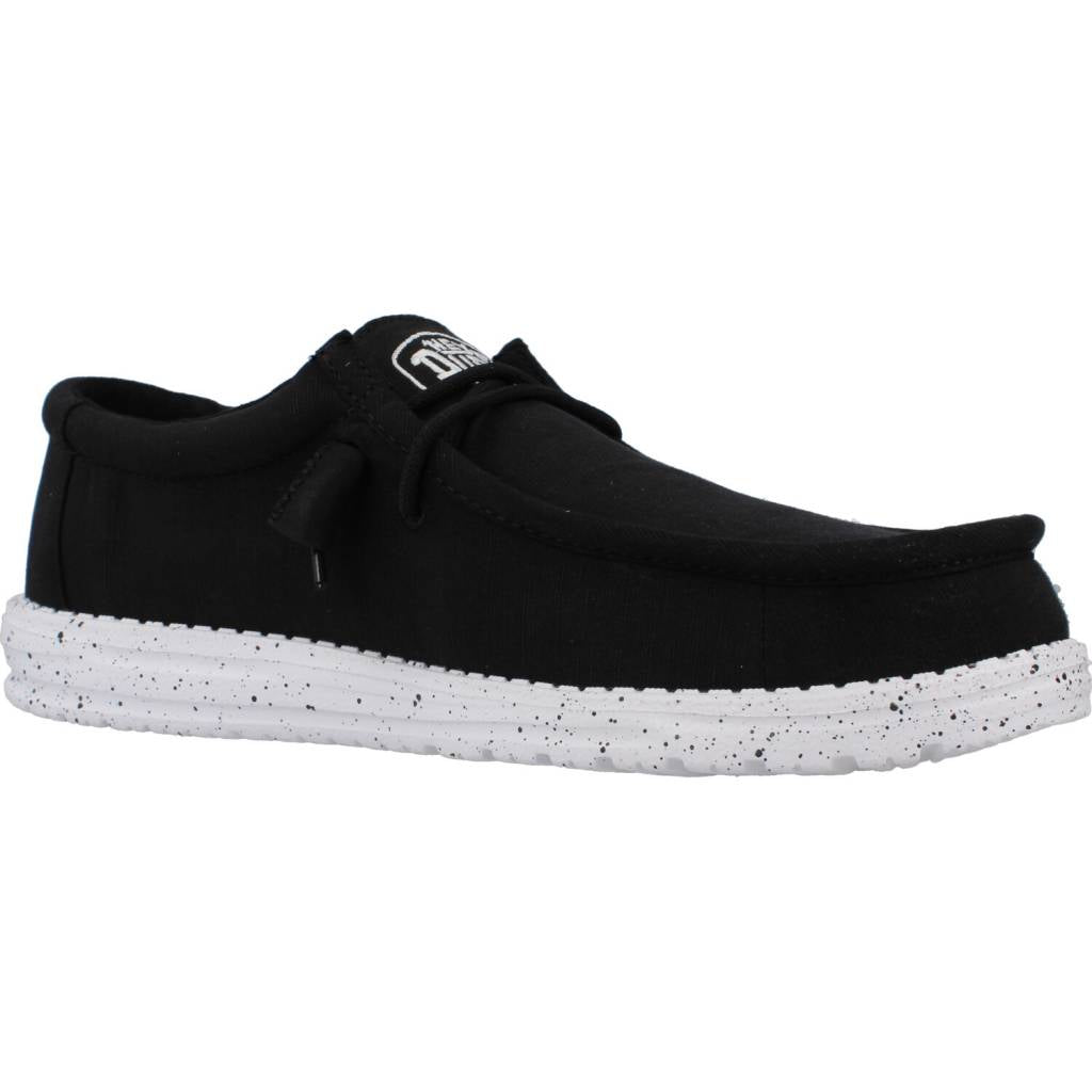 HEY DUDE WALLY SLUB CANVAS en color NEGRO (5)