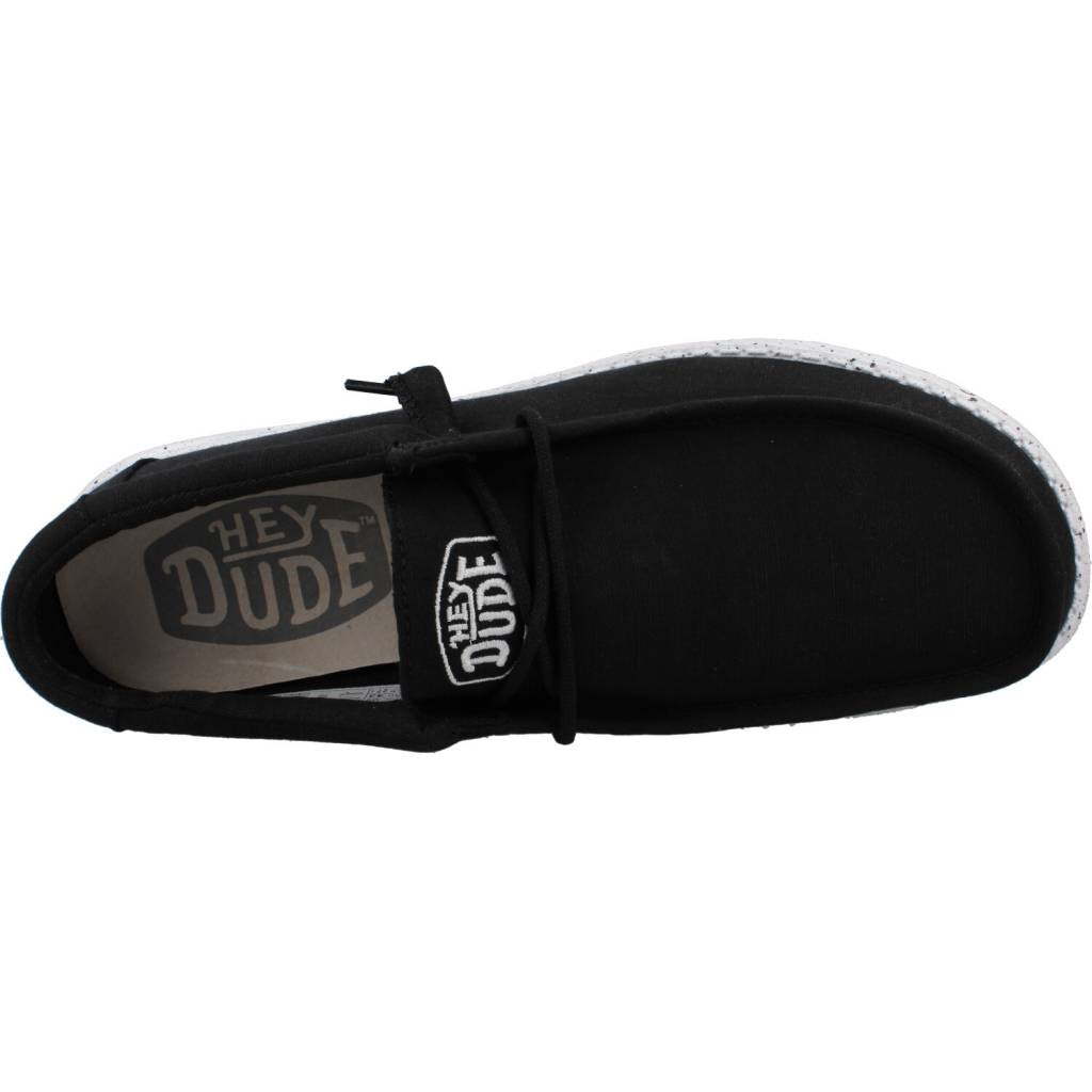HEY DUDE WALLY SLUB CANVAS en color NEGRO (7)