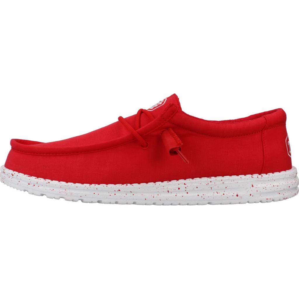 HEY DUDE WALLY SLUB CANVAS en color ROJO (2)