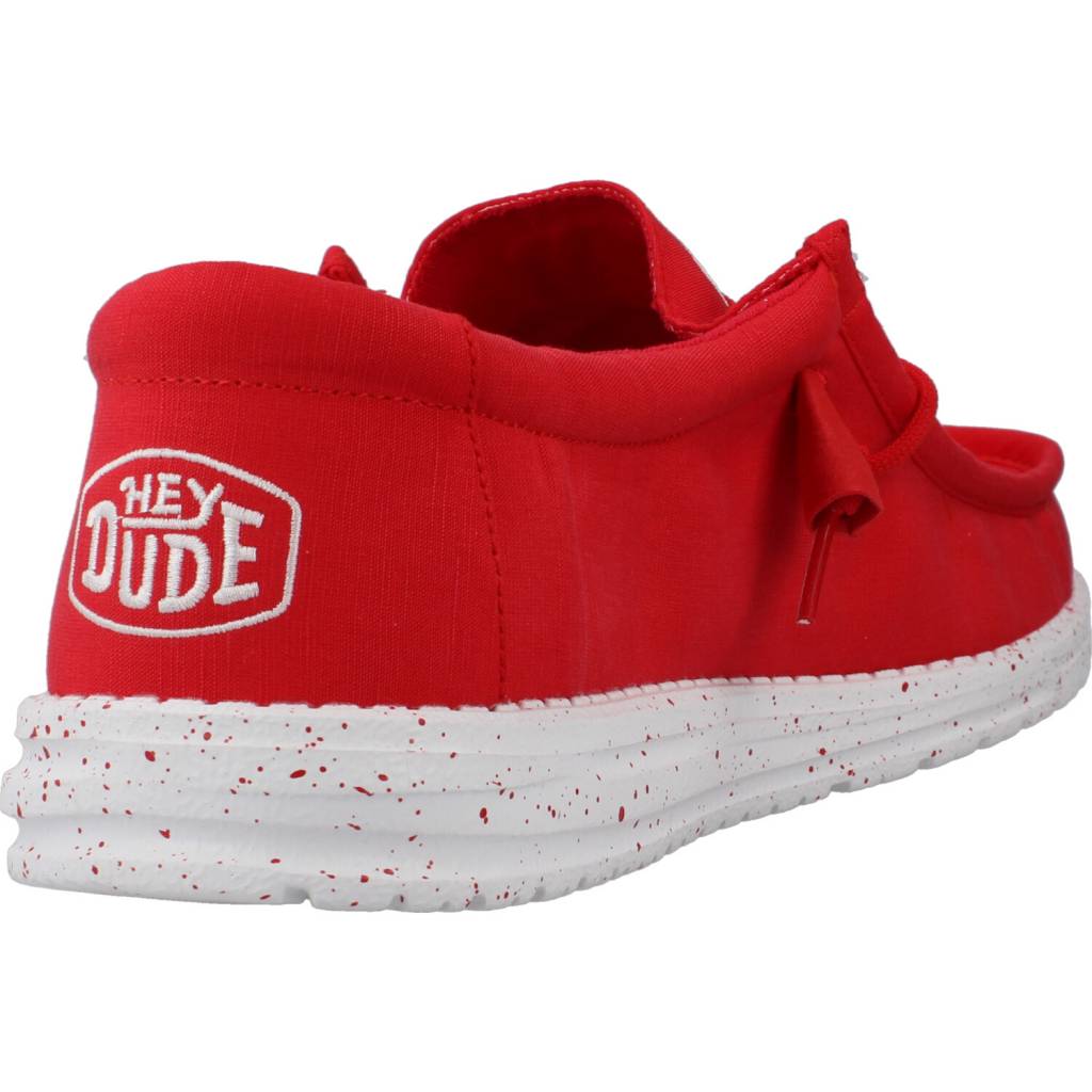 HEY DUDE WALLY SLUB CANVAS en color ROJO (3)