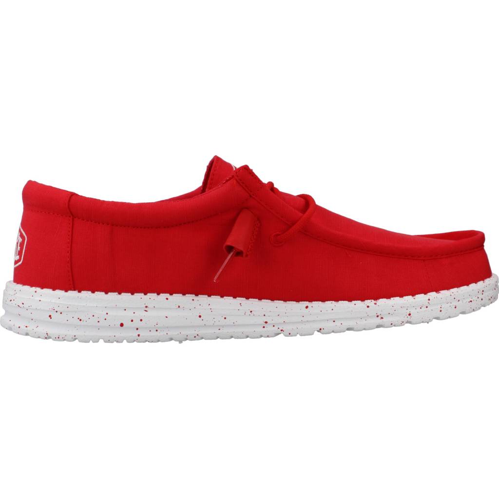 HEY DUDE WALLY SLUB CANVAS en color ROJO (4)