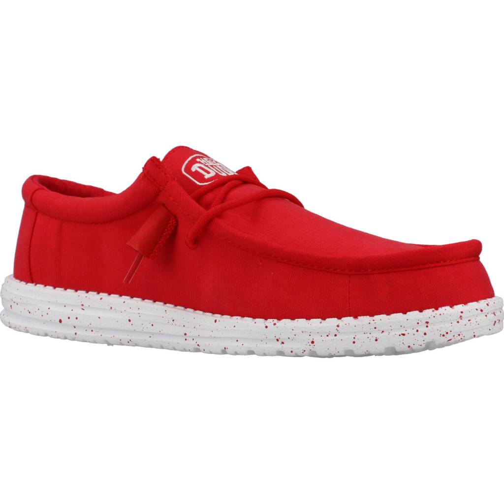 HEY DUDE WALLY SLUB CANVAS en color ROJO (5)