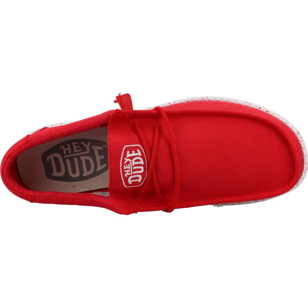 HEY DUDE WALLY SLUB CANVAS en color ROJO (7)