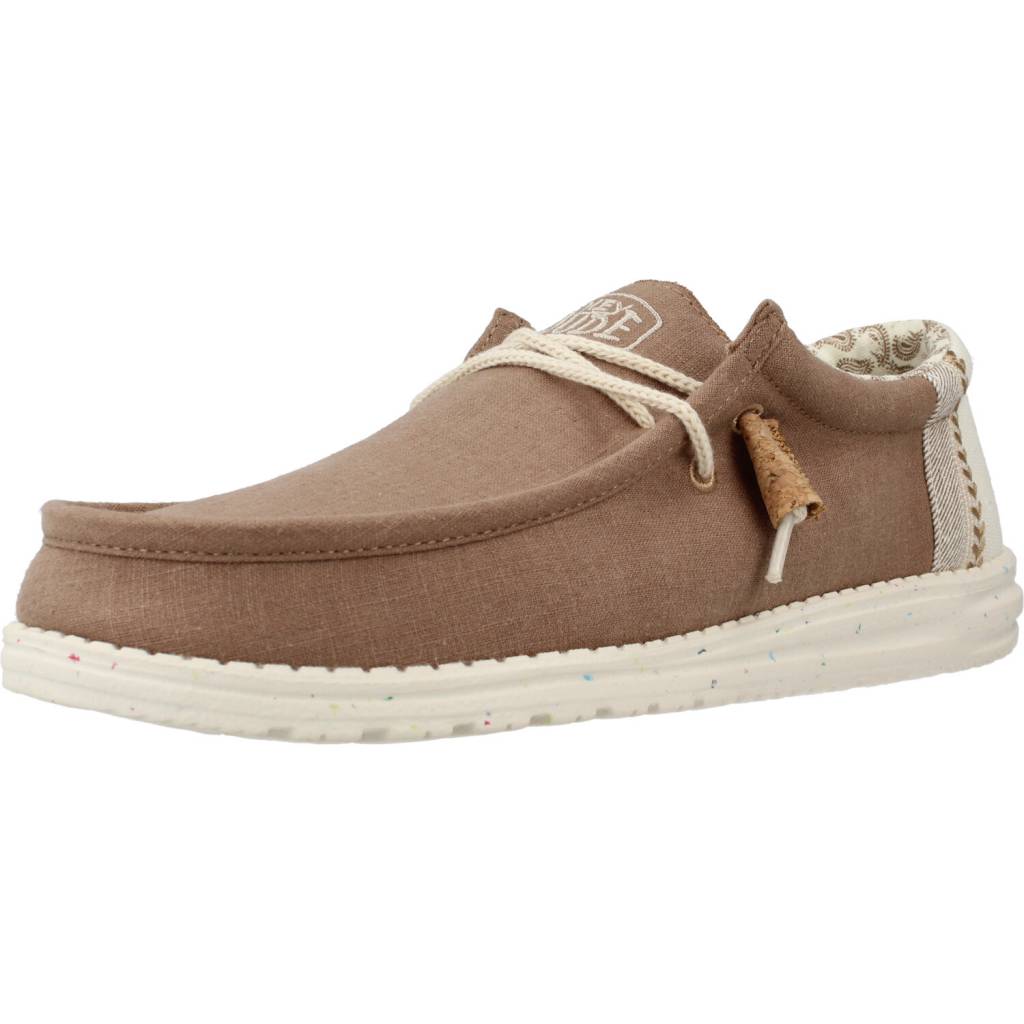 HEY DUDE WALLY LINEN NATURAL en color MARRON (1)