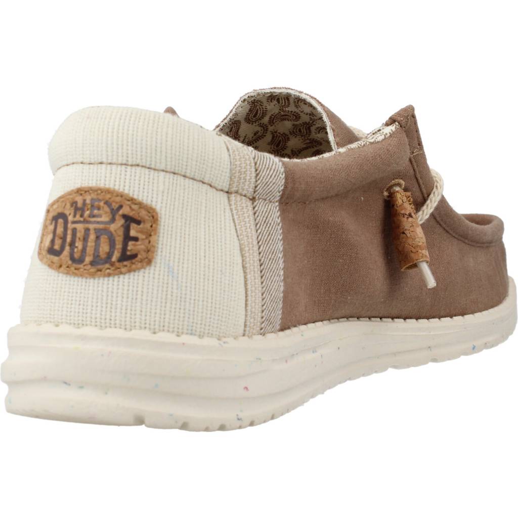 HEY DUDE WALLY LINEN NATURAL en color MARRON (3)