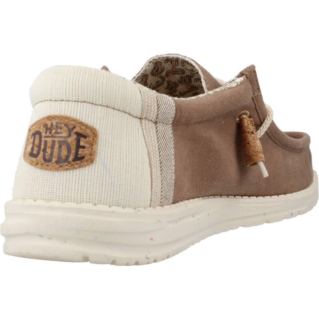 HEY DUDE WALLY LINEN NATURAL en color MARRON (3)