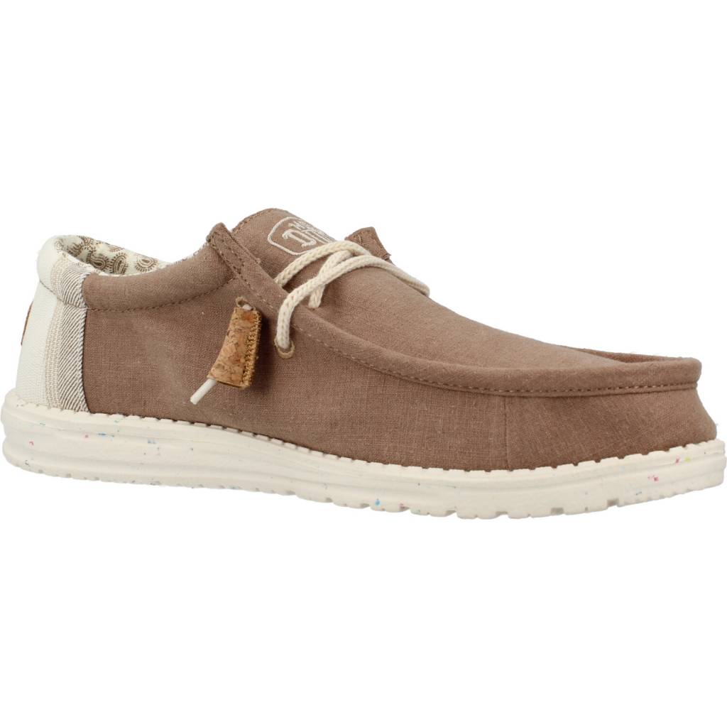 HEY DUDE WALLY LINEN NATURAL en color MARRON (5)