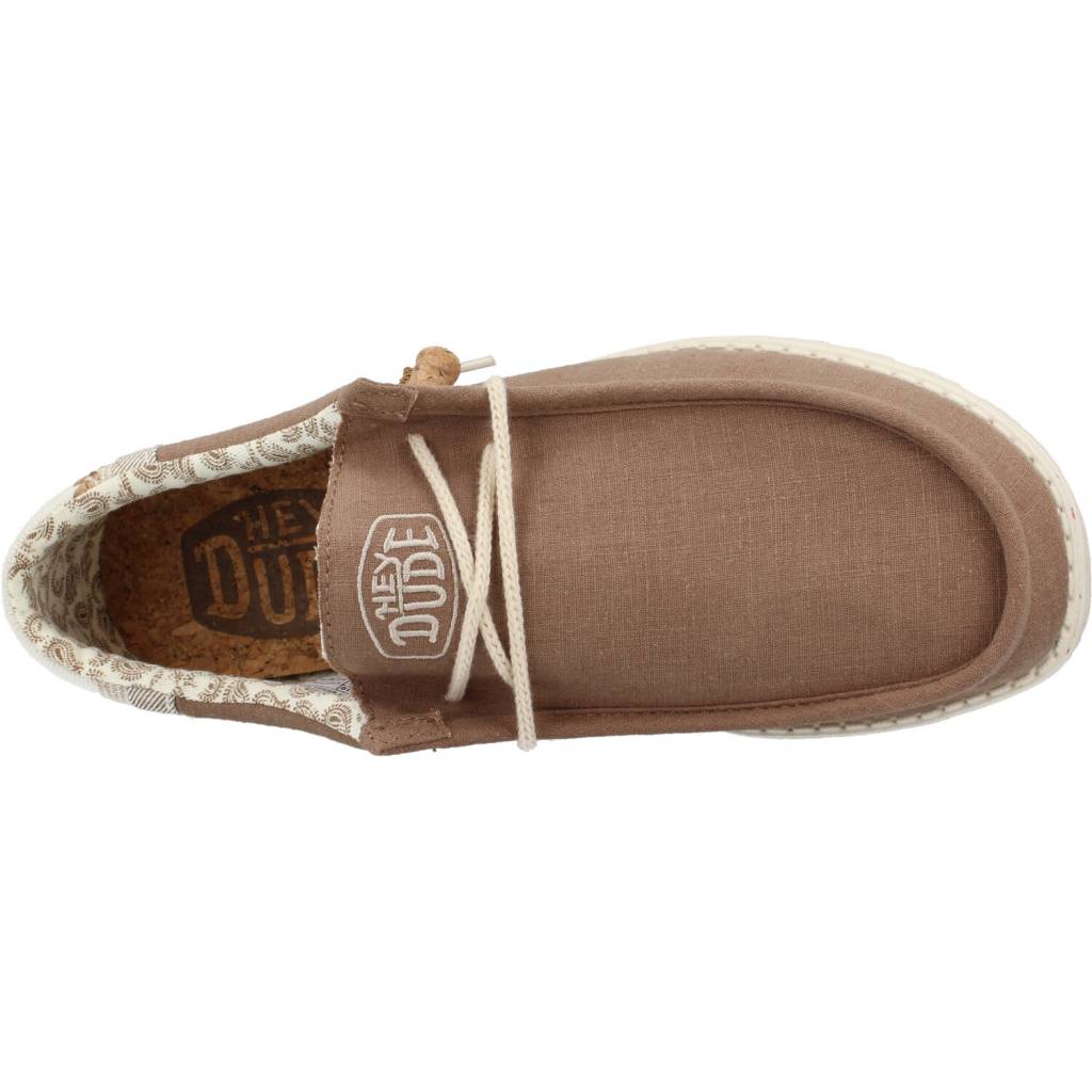 HEY DUDE WALLY LINEN NATURAL en color MARRON (7)