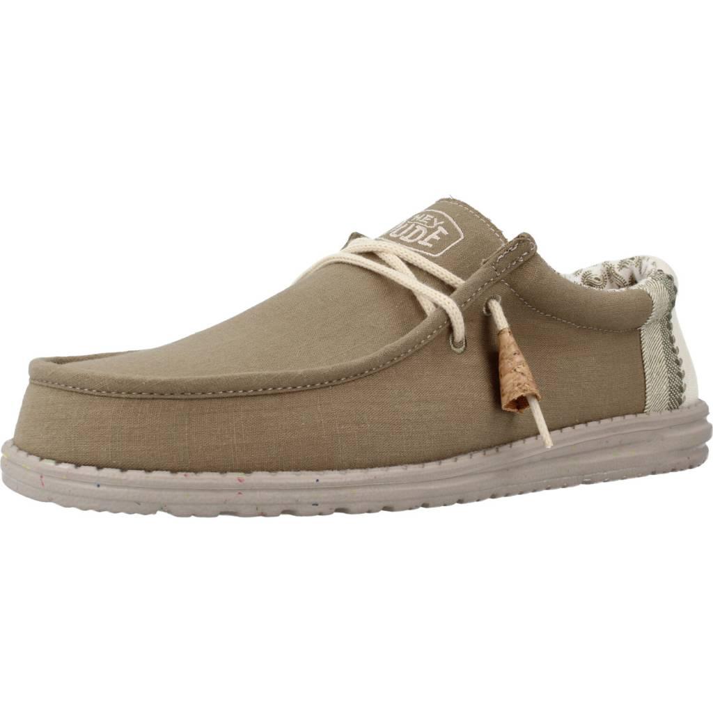 HEY DUDE WALLY LINEN NATURAL en color VERDE (1)
