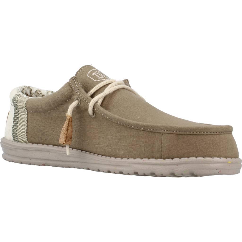HEY DUDE WALLY LINEN NATURAL en color VERDE (5)