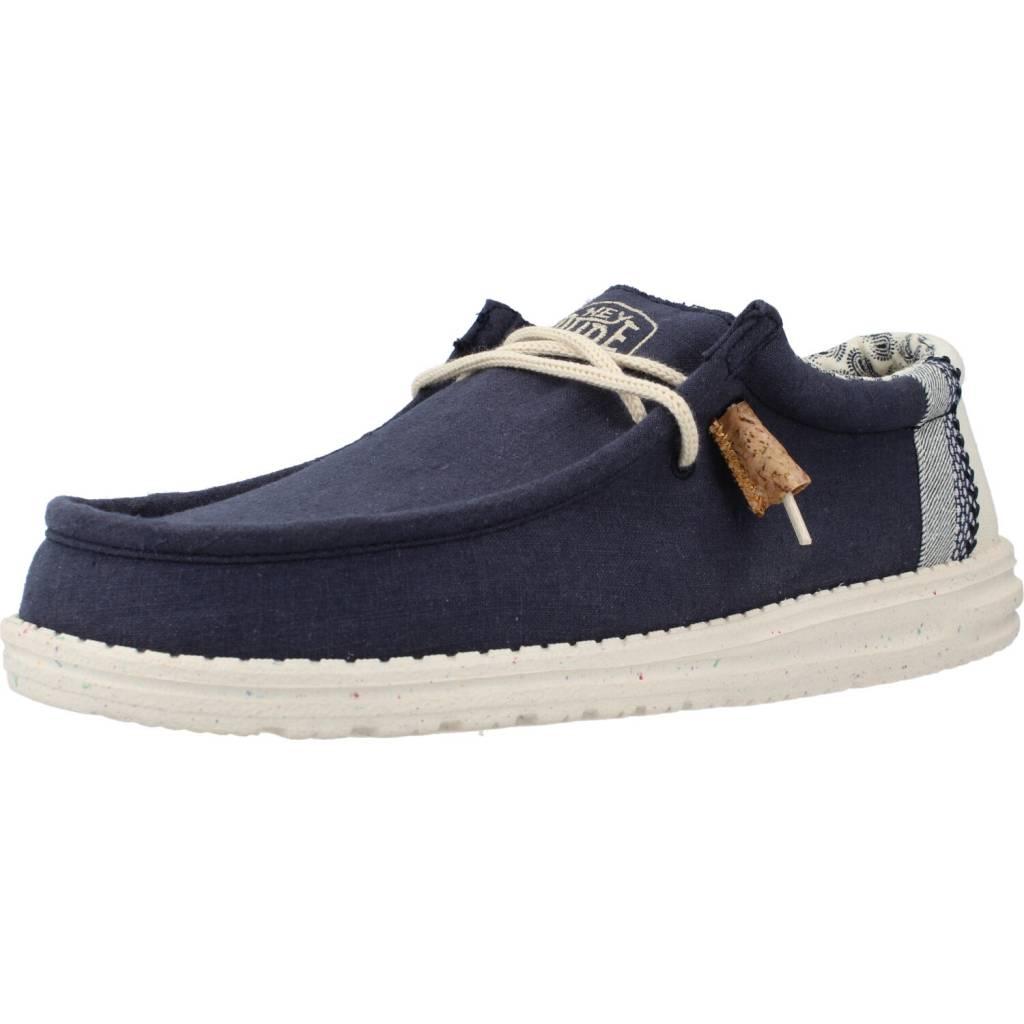 HEY DUDE WALLY LINEN NATURAL en color AZUL (1)