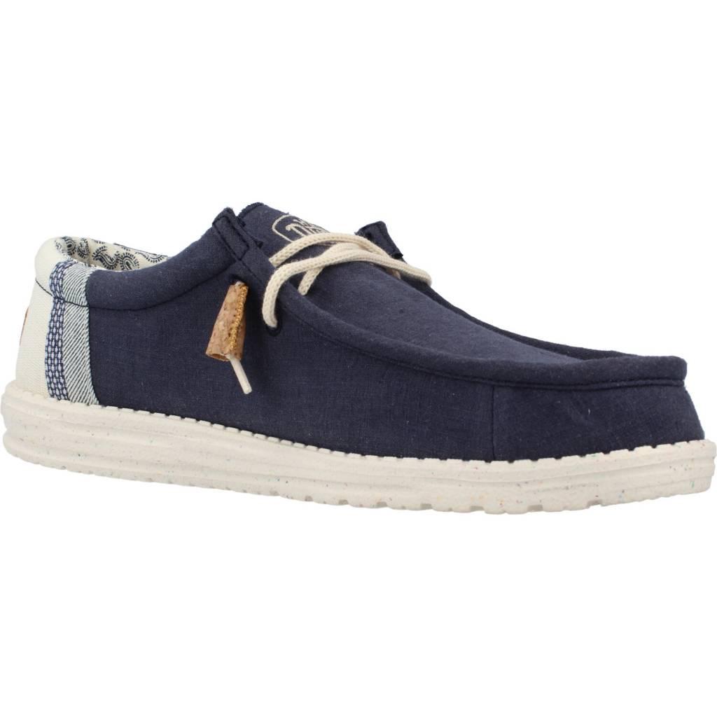 HEY DUDE WALLY LINEN NATURAL en color AZUL (5)