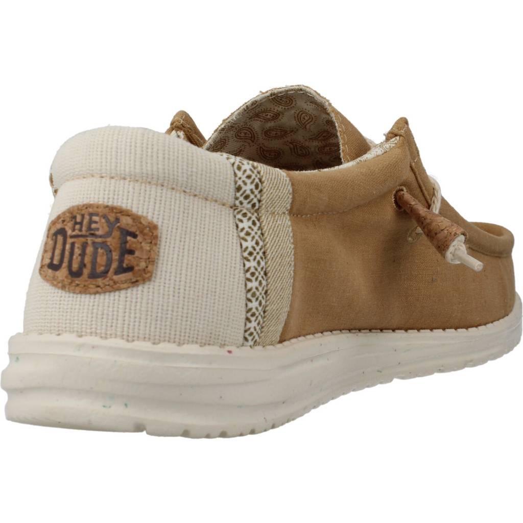 HEY DUDE WALLY LINEN NATURAL en color MARRON CLARO (3)