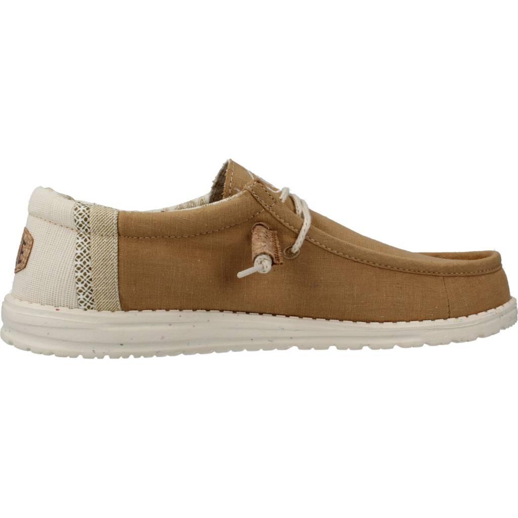HEY DUDE WALLY LINEN NATURAL en color MARRON CLARO (4)