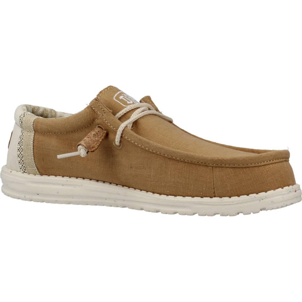 HEY DUDE WALLY LINEN NATURAL en color MARRON CLARO (5)