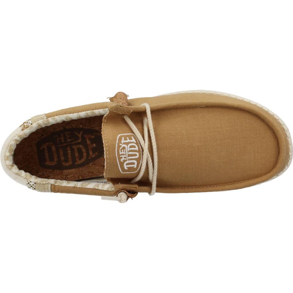 HEY DUDE WALLY LINEN NATURAL en color MARRON CLARO (7)