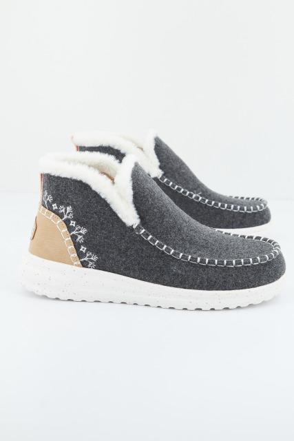 HEY DUDE DENNY FAUX SHEARLING en color GRIS (1)