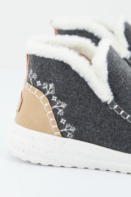 HEY DUDE DENNY FAUX SHEARLING en color GRIS (3)