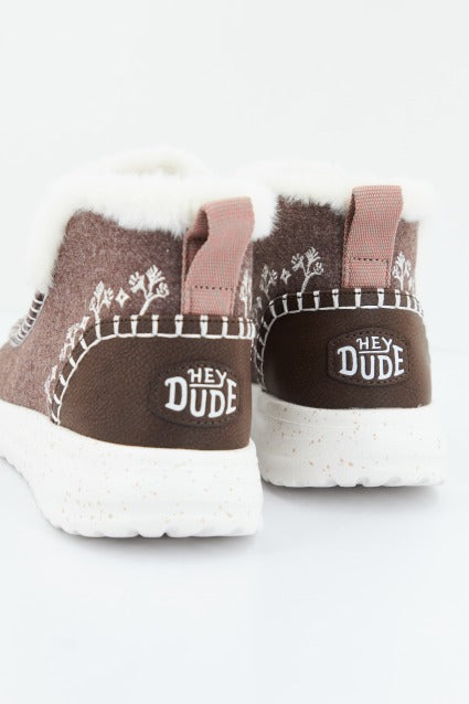 HEY DUDE DENNY FAUX SHEARLING en color MARRON (3)