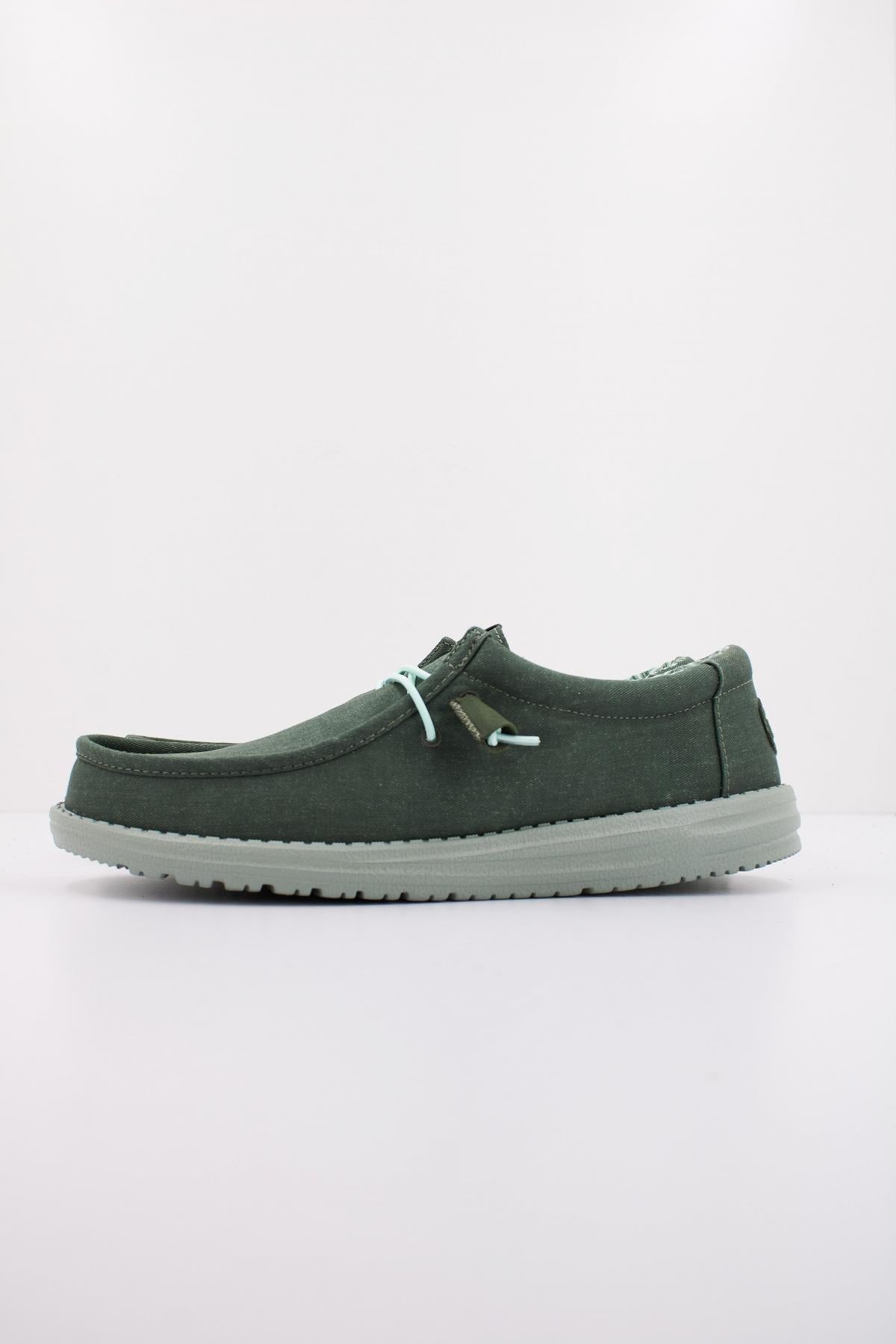 HEY DUDE WALLY STRETCH CANVAS en color VERDE (1)