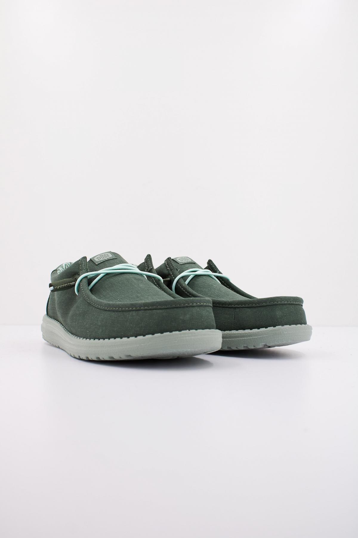 HEY DUDE WALLY STRETCH CANVAS en color VERDE (2)