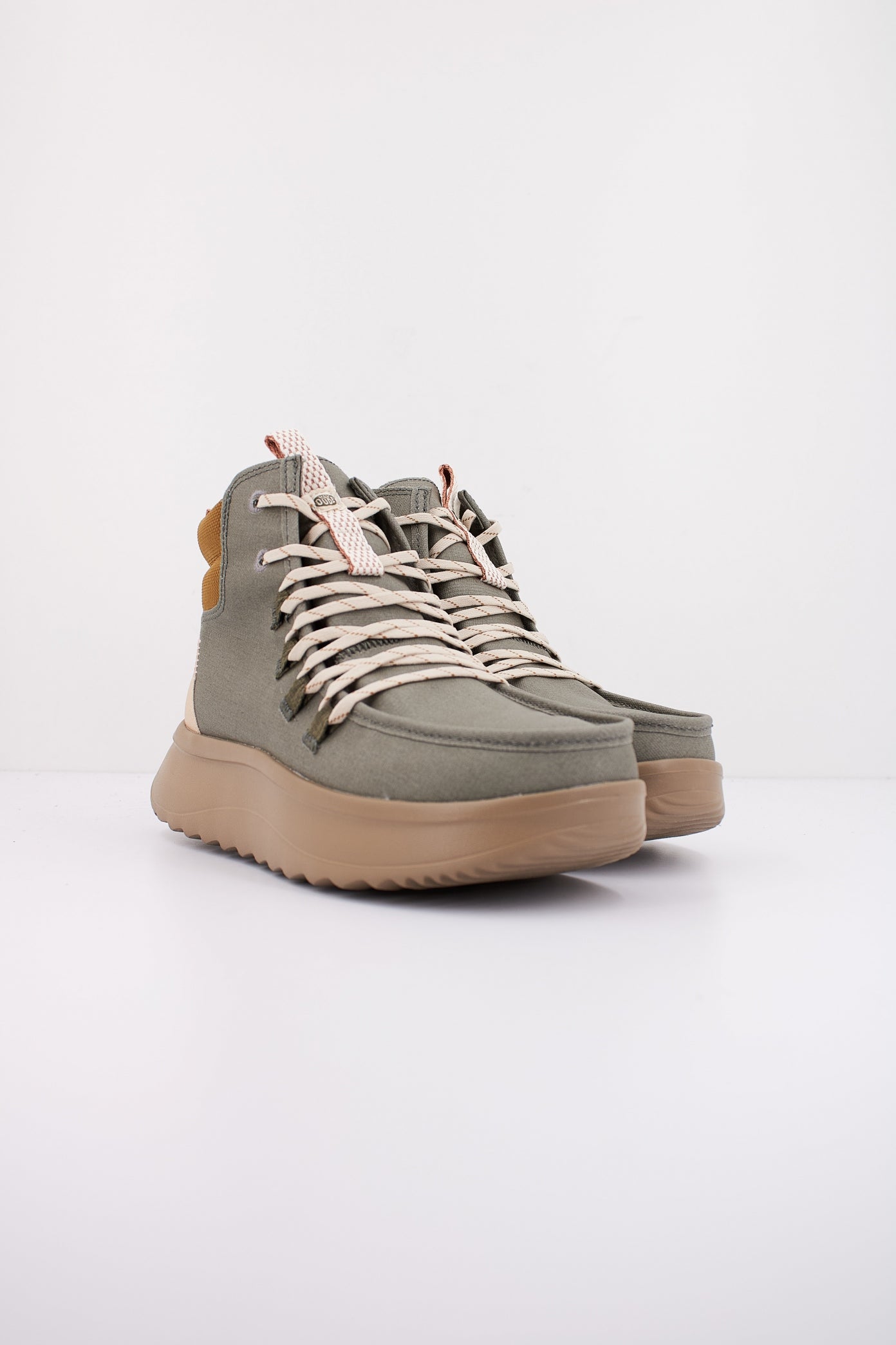 HEY DUDE WENDY APRES COATED TWILL en color VERDE (2)