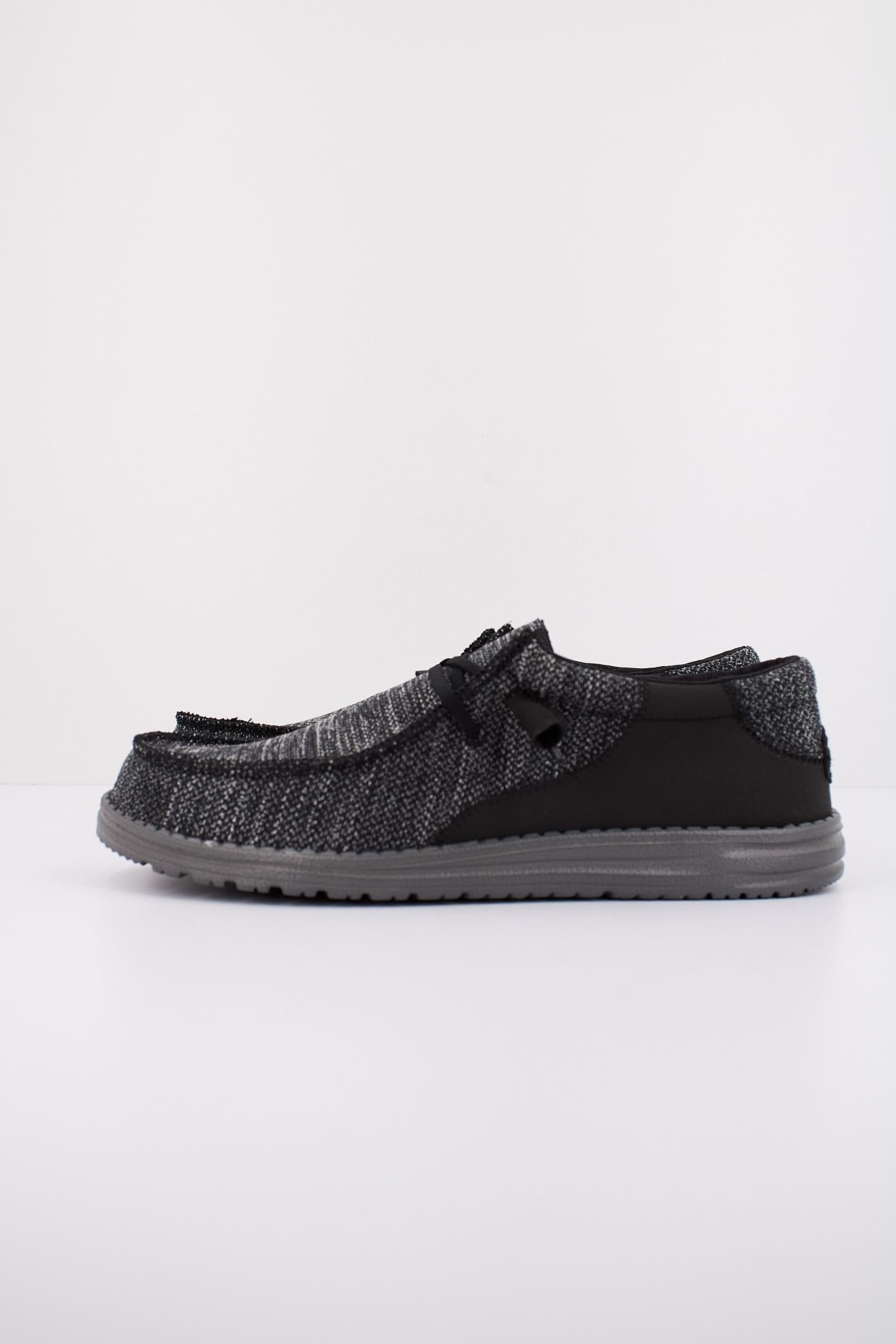 HEY DUDE WALLY STITCH FLECKED en color NEGRO (1)