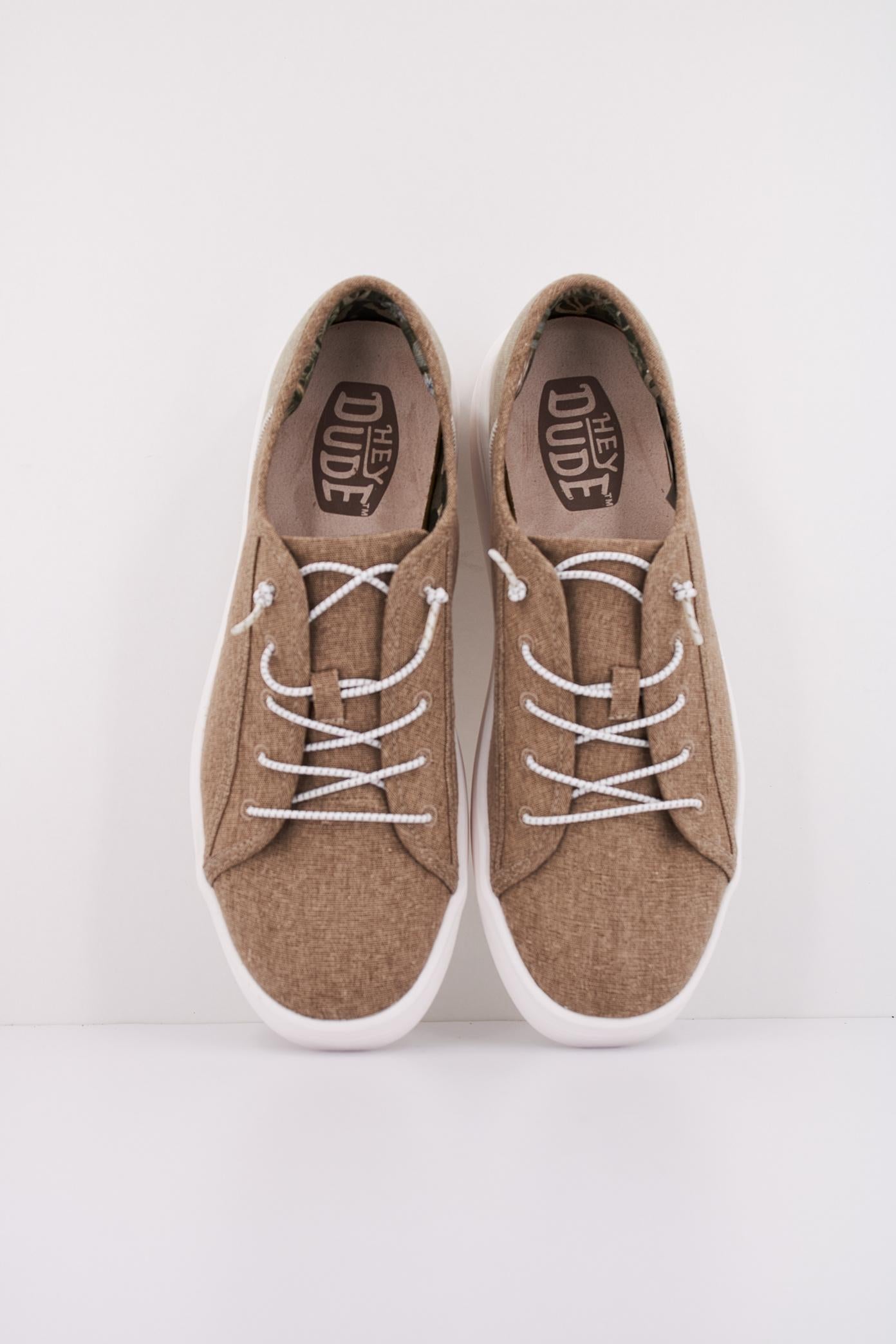 HEY DUDE CODY CRAFT LINEN en color MARRON CLARO (3)