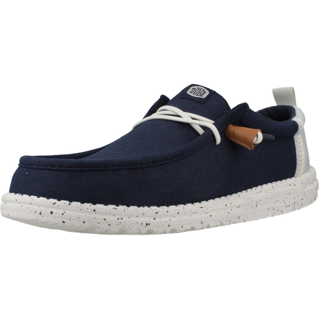 HEY DUDE WALLY SUMMER LINEN en color AZUL (1)