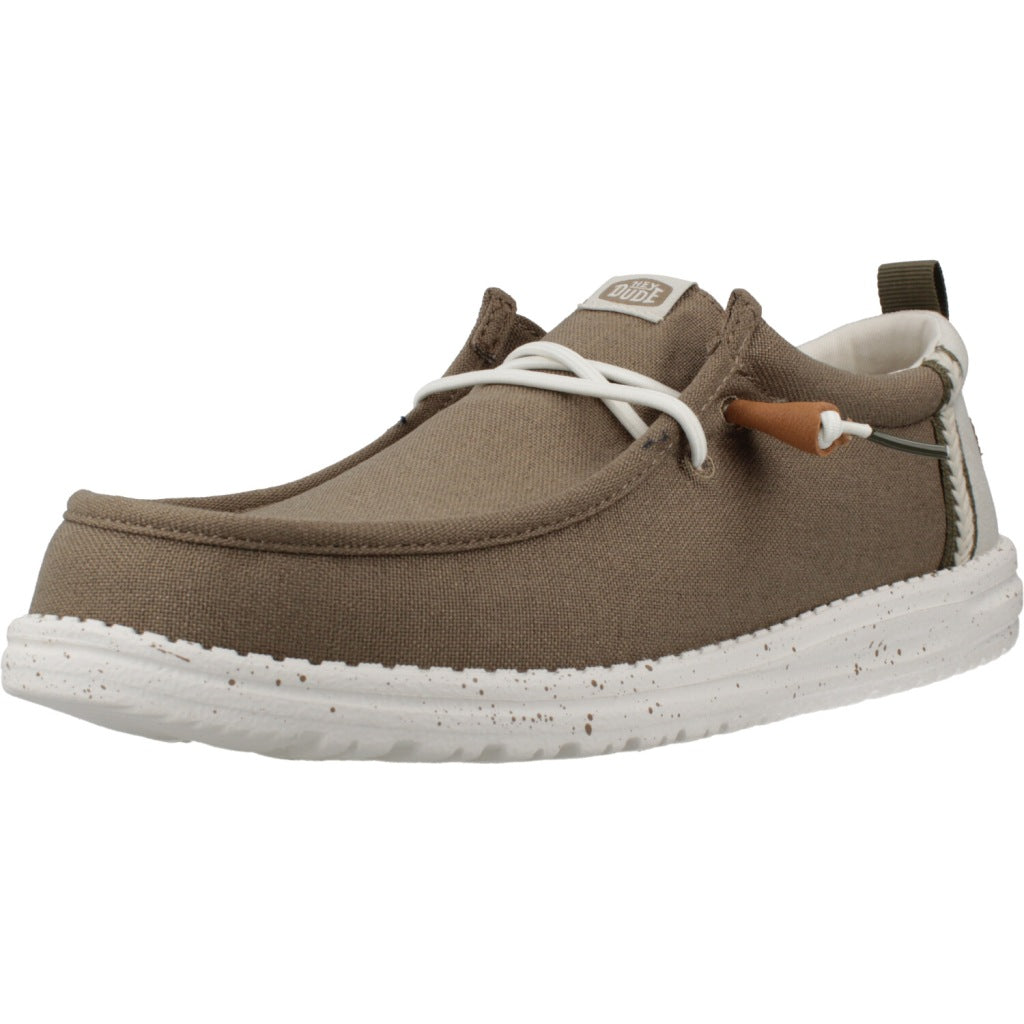 HEY DUDE WALLY SUMMER LINEN en color VERDE (1)