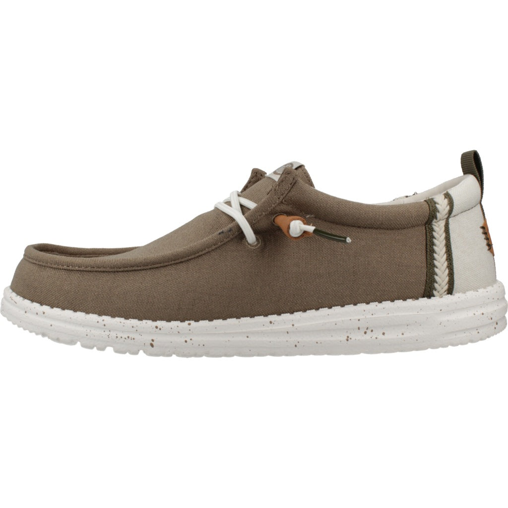HEY DUDE WALLY SUMMER LINEN en color VERDE (2)