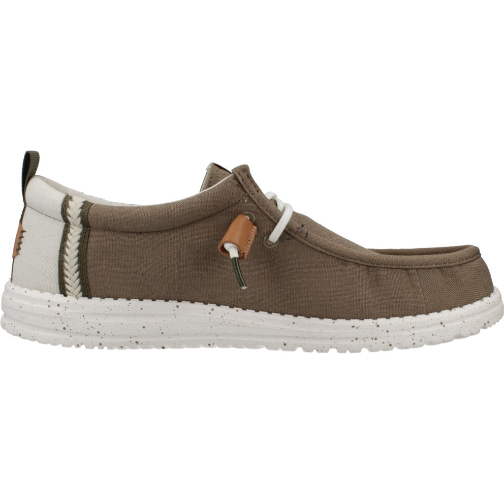 HEY DUDE WALLY SUMMER LINEN en color VERDE (4)