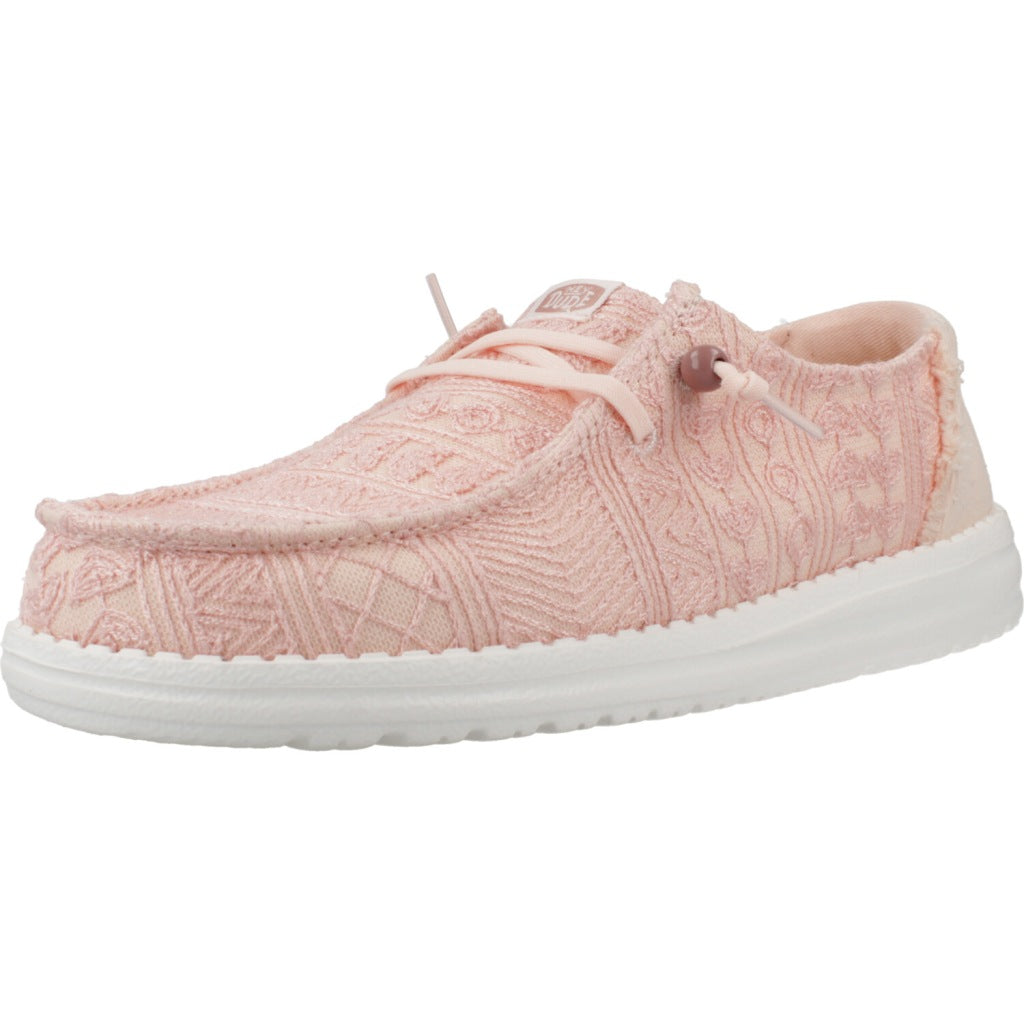 HEY DUDE WENDY CROCHET LACE en color ROSA (1)