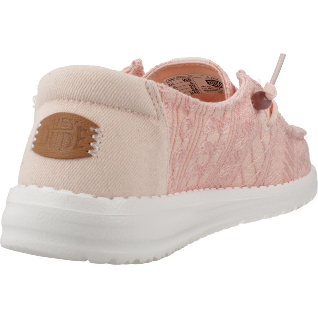 HEY DUDE WENDY CROCHET LACE en color ROSA (3)