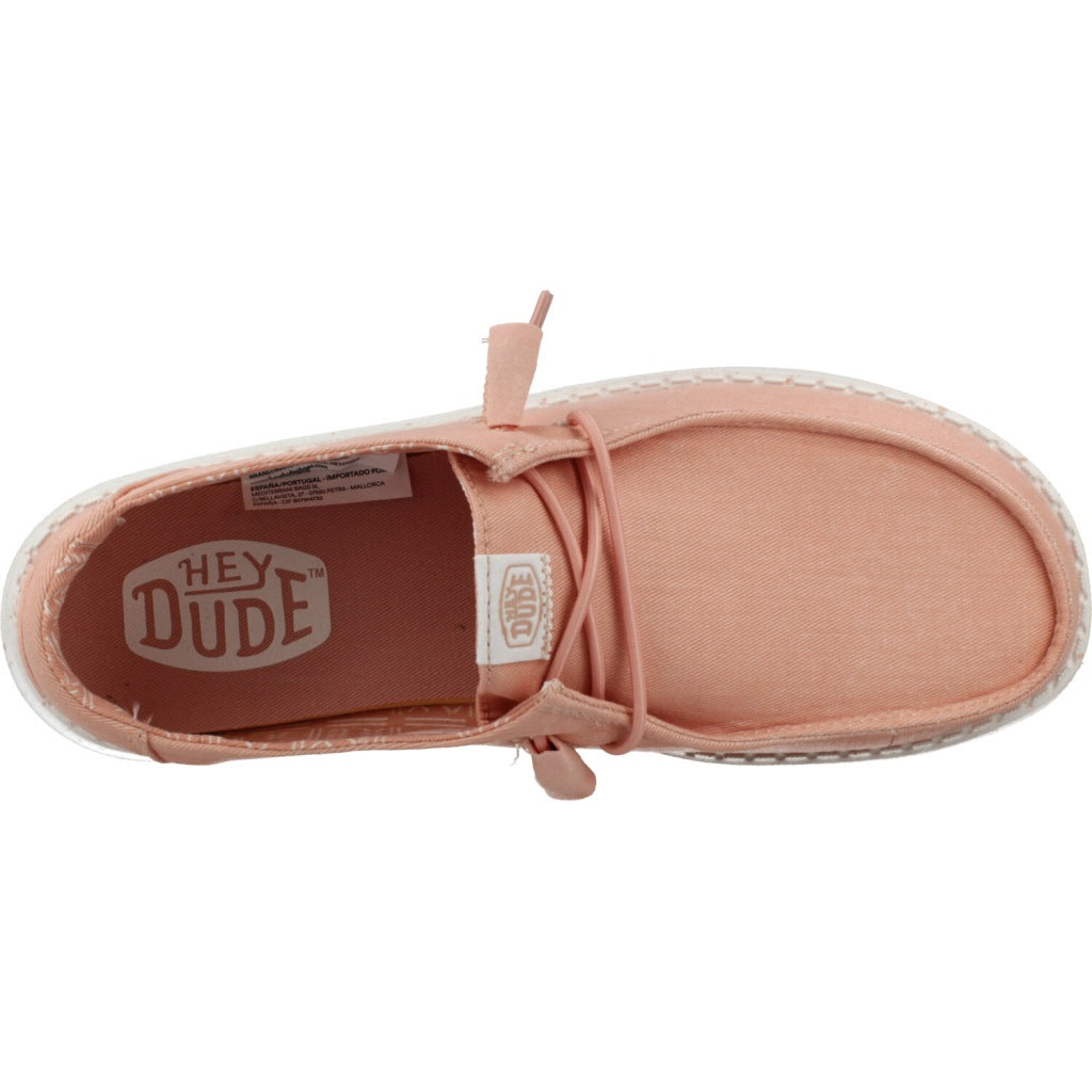 HEY DUDE WENDY CANVAS BAY en color ROSA (6)