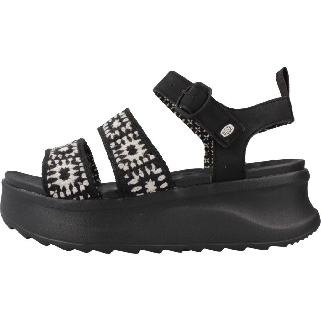 HEY DUDE DELRAY BUCKLE COTTAGE CROCHE en color NEGRO (2)