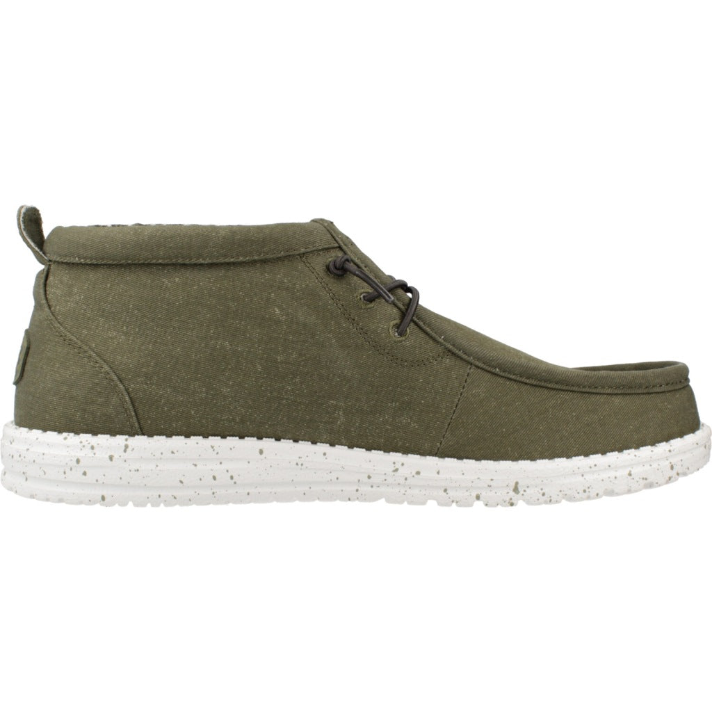 HEY DUDE WALLY MID CANVAS en color VERDE (4)