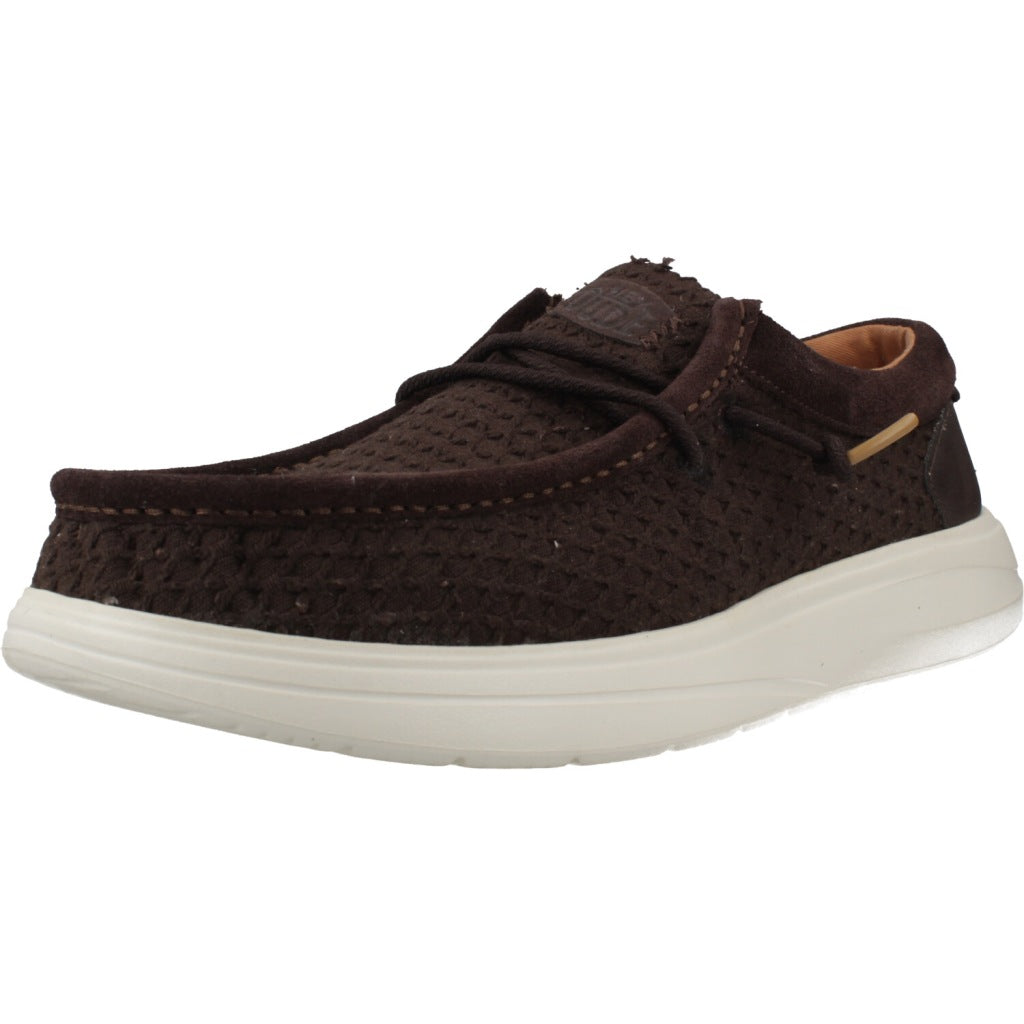 HEY DUDE WALLY COMF WOVEN en color MARRON (1)