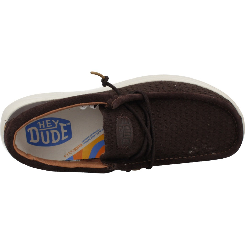 HEY DUDE WALLY COMF WOVEN en color MARRON (7)