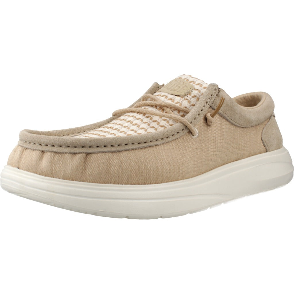 HEY DUDE WALLY COMF WOVEN en color BEIS (1)