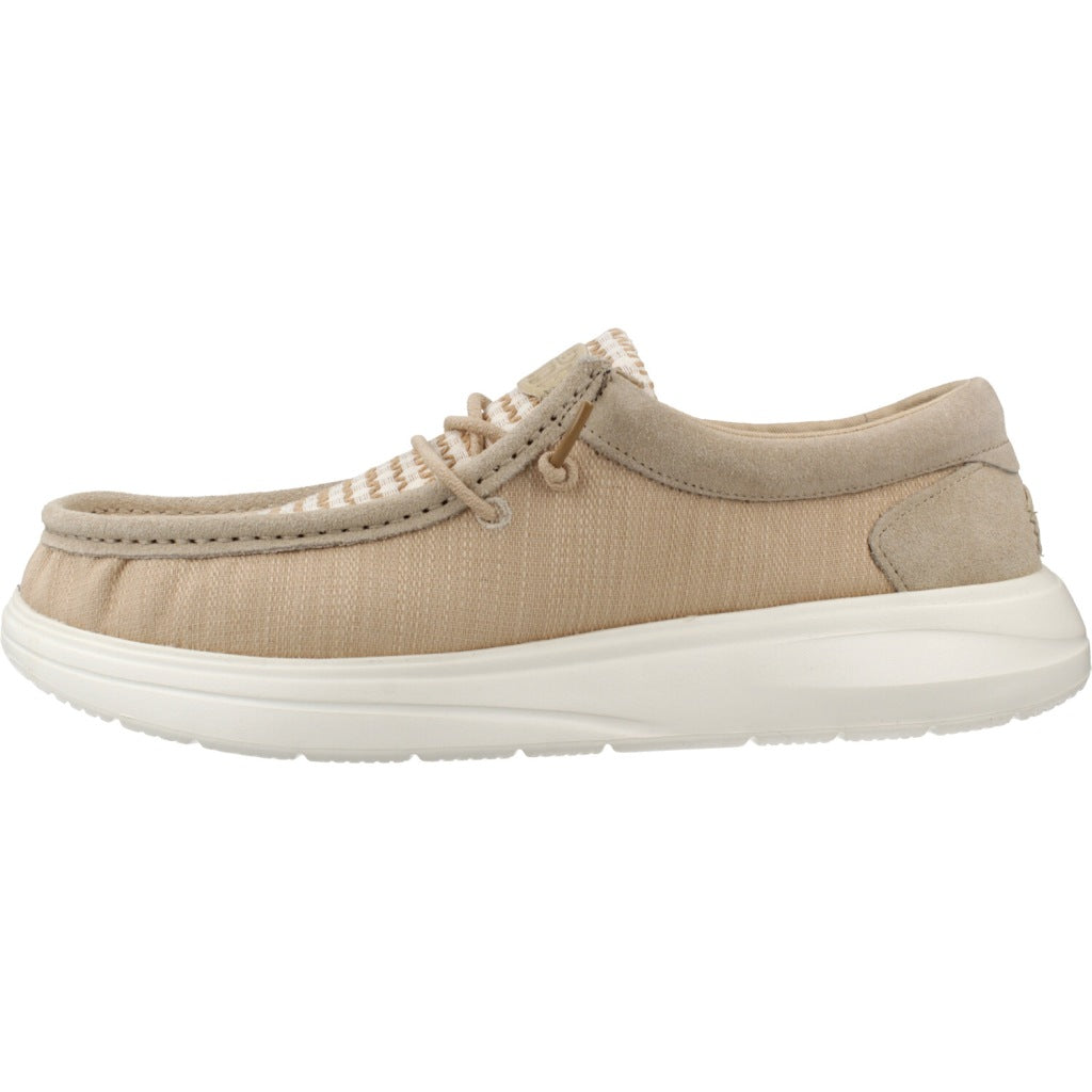 HEY DUDE WALLY COMF WOVEN en color BEIS (2)