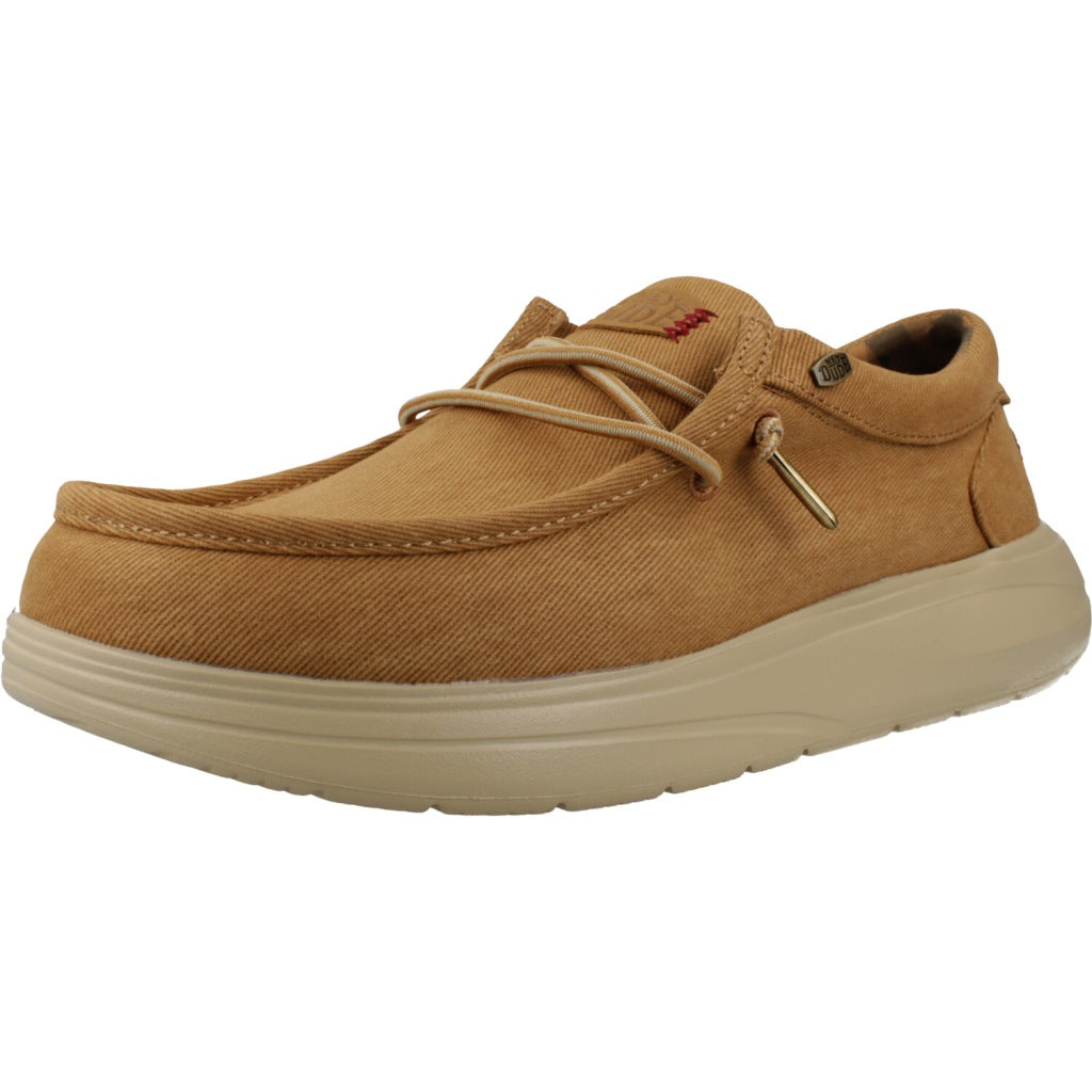 HEY DUDE WALLY COMF WORN TWILL en color MARRON (1)