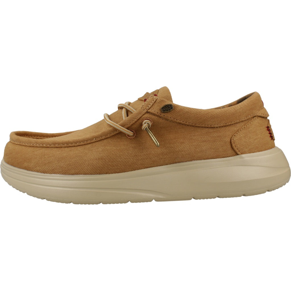 HEY DUDE WALLY COMF WORN TWILL en color MARRON (2)