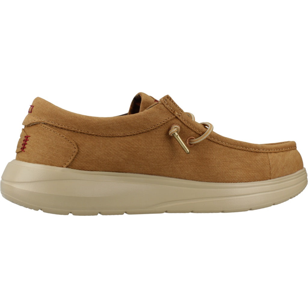HEY DUDE WALLY COMF WORN TWILL en color MARRON (4)