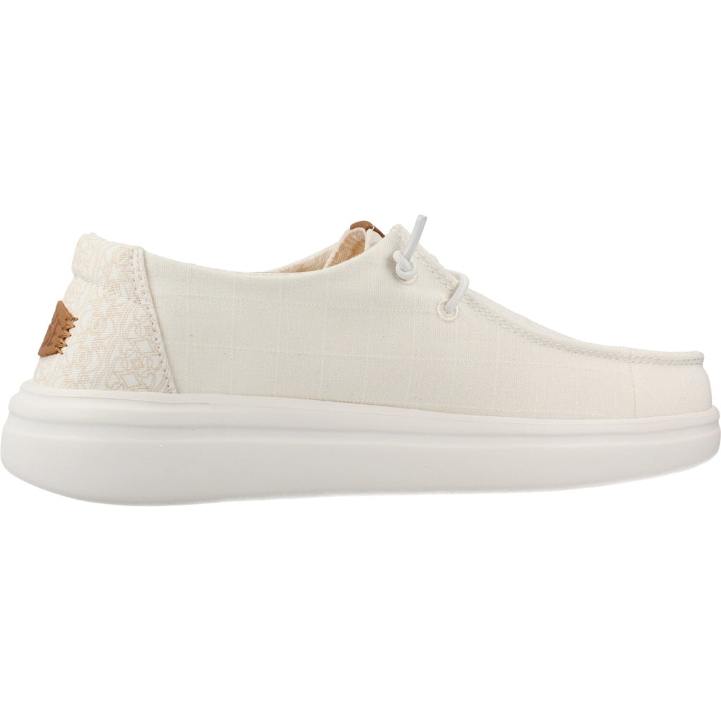 HEY DUDE WENDY RISE CHAMBRAY GRID en color BLANCO (4)