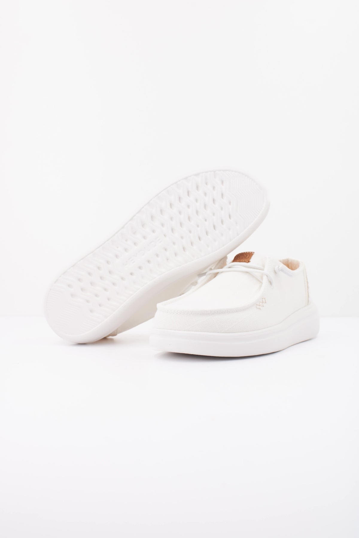 HEY DUDE WENDY RISE CHAMBRAY GRID en color BLANCO (5)